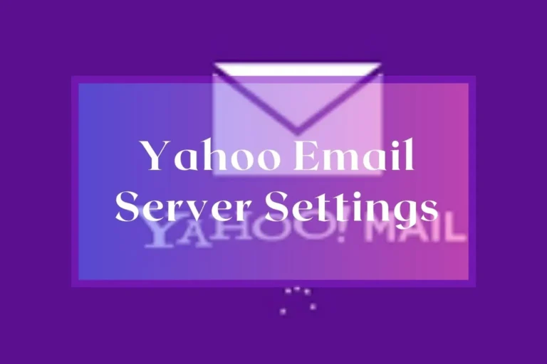 yahoo email server settings