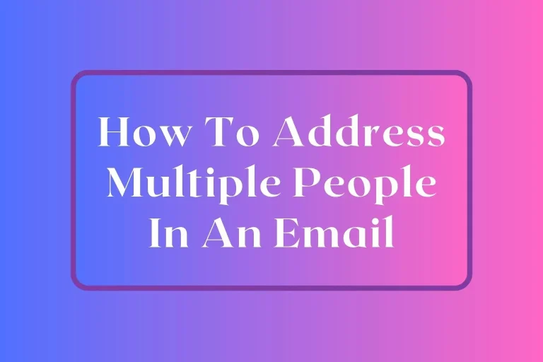 How To Address Two People In An Email