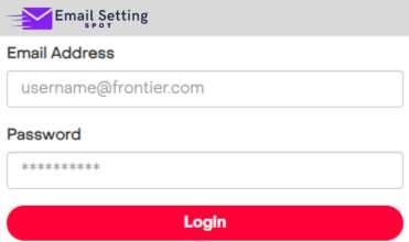 Frontier email address and password