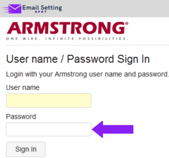 ArmstrongMyWire Login password
