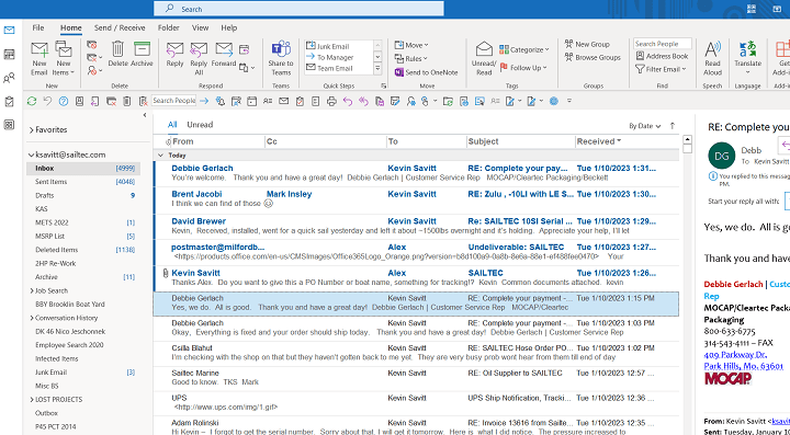 how to fix outlook email view