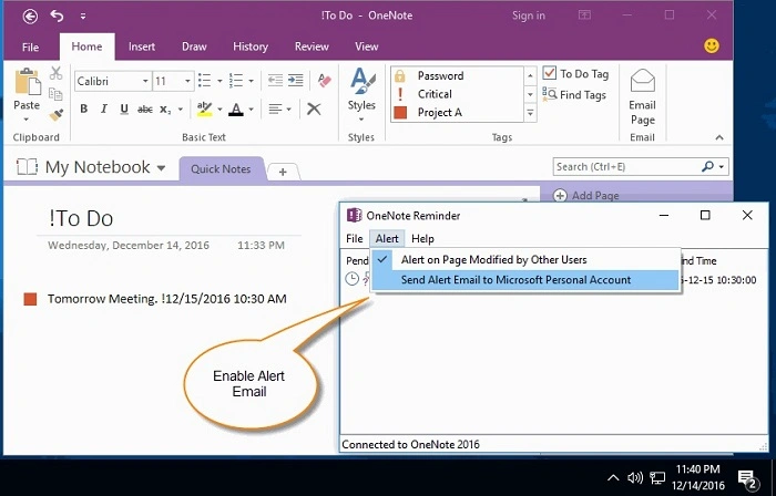 How to Enable Email to OneNote