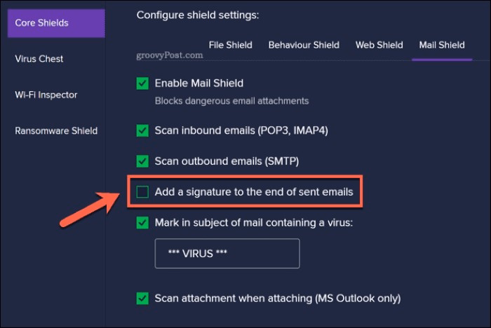 How to Remove Avast Email Signature