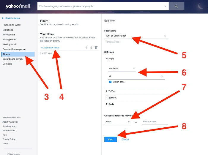 How to Stop Emails Going to Junk in Yahoo Mail 1