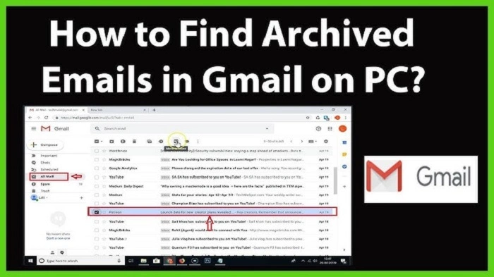 how to archive emails in gmail