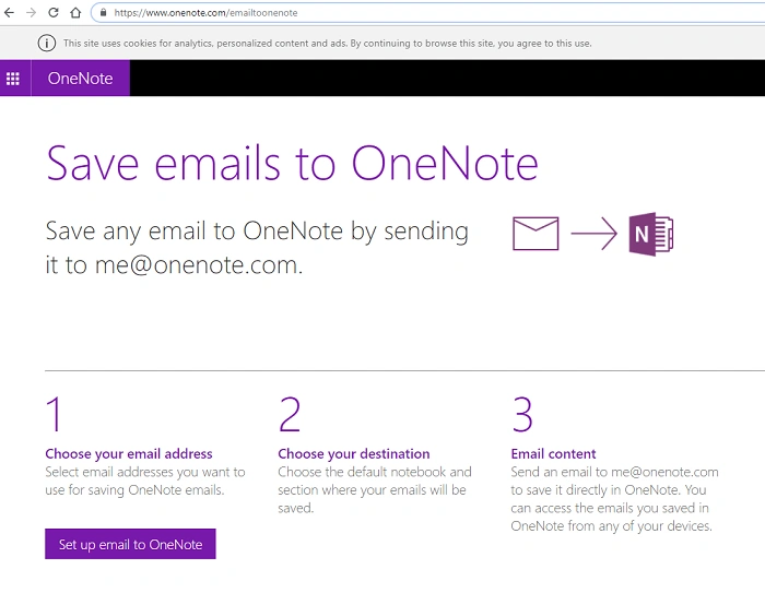 send email to onenote
