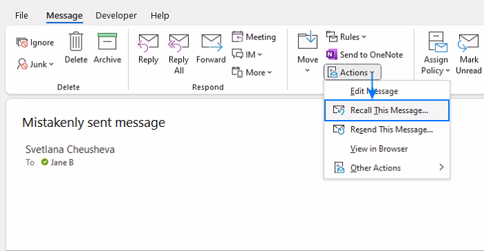 What Does It Mean to Retract an Email in Outlook