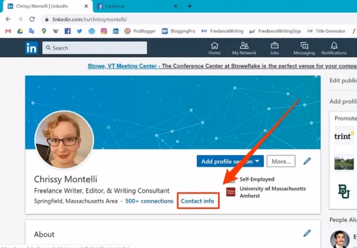 how to change email on linkedin