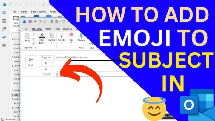 how to add emoji to outlook email