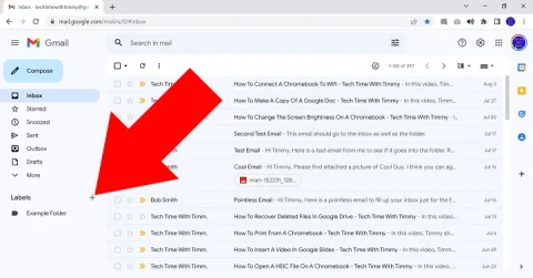 moving emails to folders in gmail