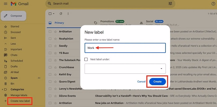 How to Automatically Move Mails to Folders using Filters