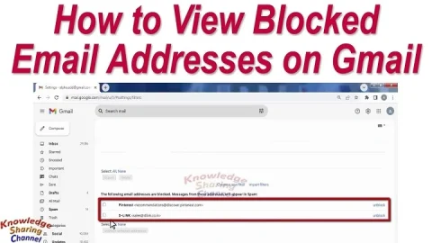 how to find blocked emails in gmail