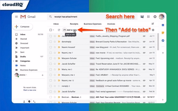 how to tab in gmail