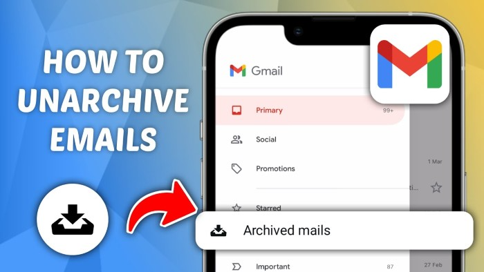 How to Unarchive Emails in Gmail App
