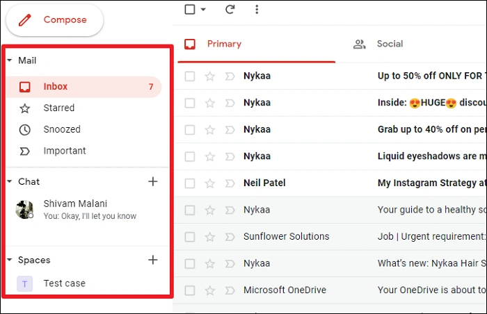Toggle to the Correct Gmail Look