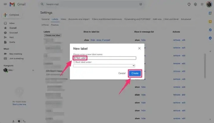 can you make folders in gmail