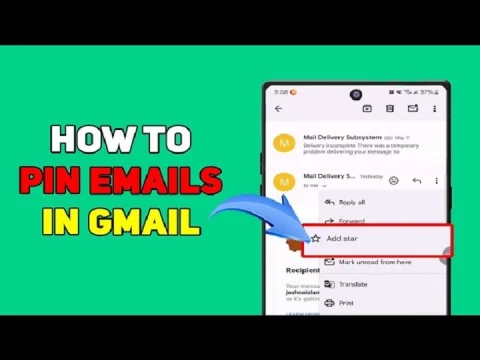 how to pin emails in gmail