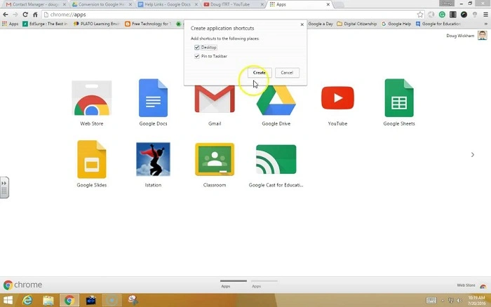 how to put gmail icon on desktop 2