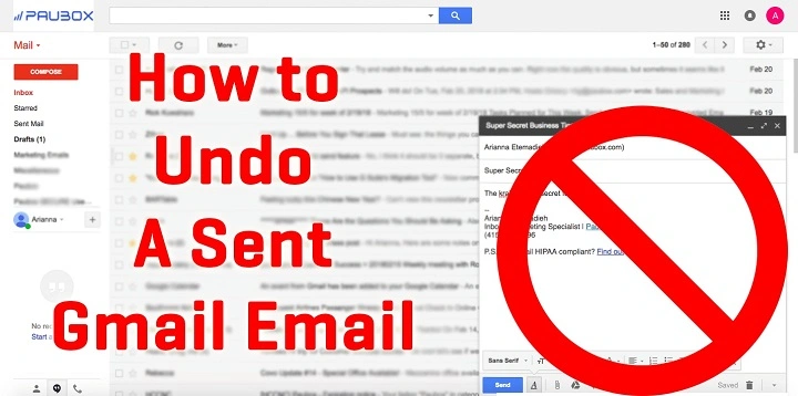 can you unsend an email on gmail