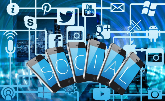 Social media apps on smartphones showing how online posts can impact a California slip and fall claim.
