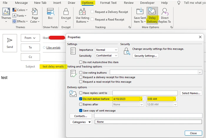Edit a Scheduled Outlook Email