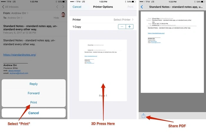 Print an Email Using the Apple Mail App