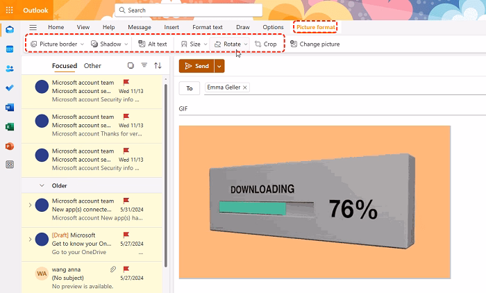 How to Add a GIF to an Outlook Email 1