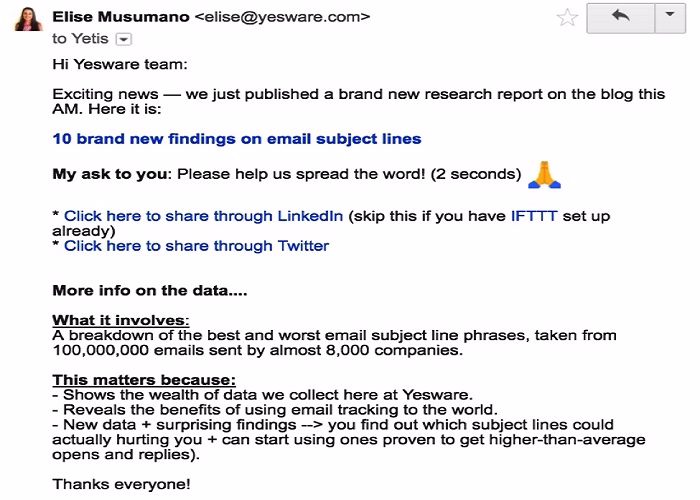 Email Format for Asking a Question