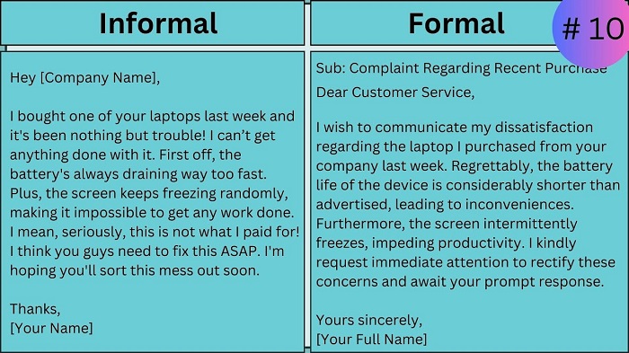 Formal vs Casual Email in English