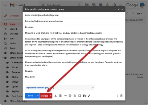 cold email template for research