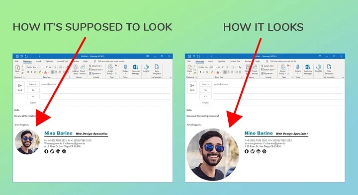 Email Signature Size