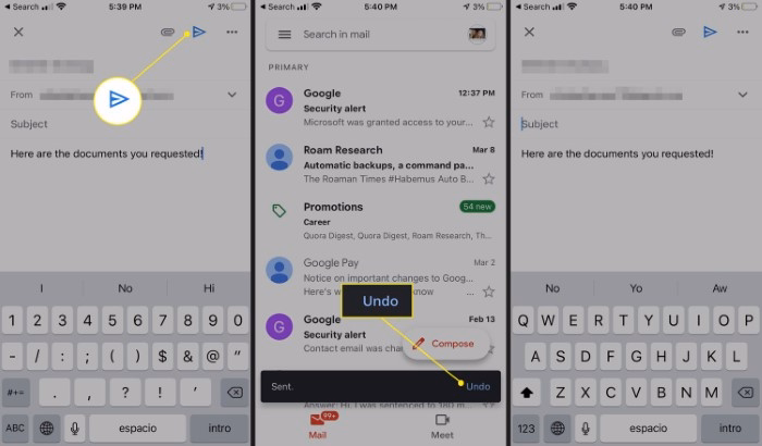 Gmails Undo Send Feature