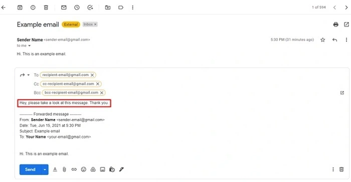 can someone see if you forward their email 5