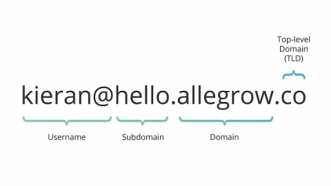 email domain position in list