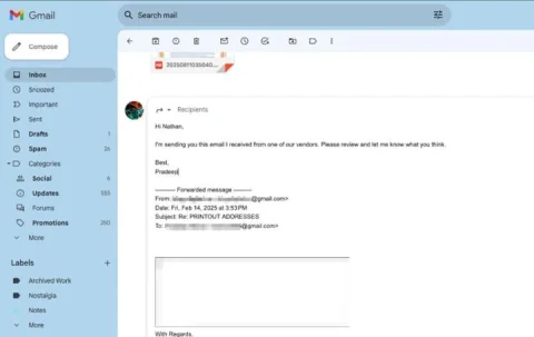 if you forward an email who can see it